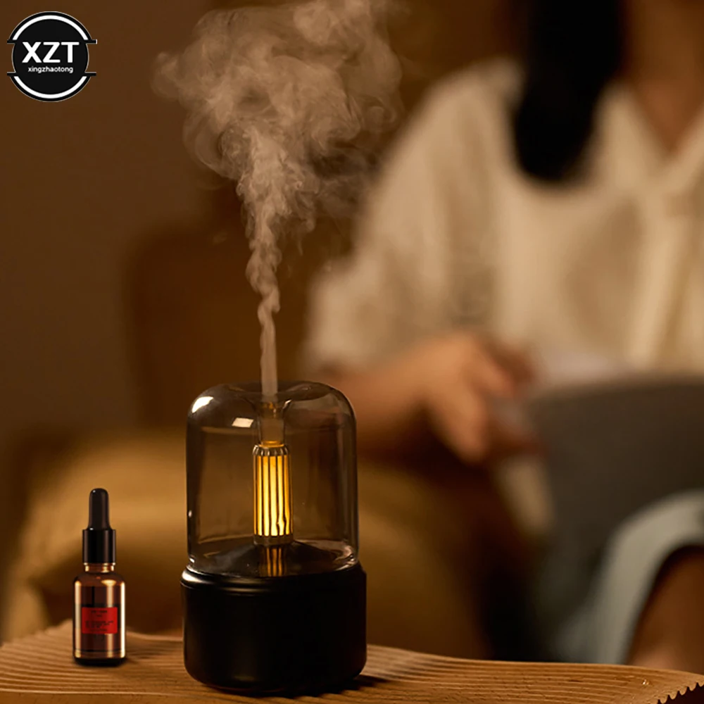 Portable Mini Aroma Diffuser USB Air Humidifier Essential Oil Night Light Cold Mist Maker Sprayer for Home Gift