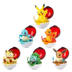 Pokemon Transformation Pokeball Pikachu Toy Scalable Anime Figure Doll Model Ornaments Children's Birthday Toy Gift