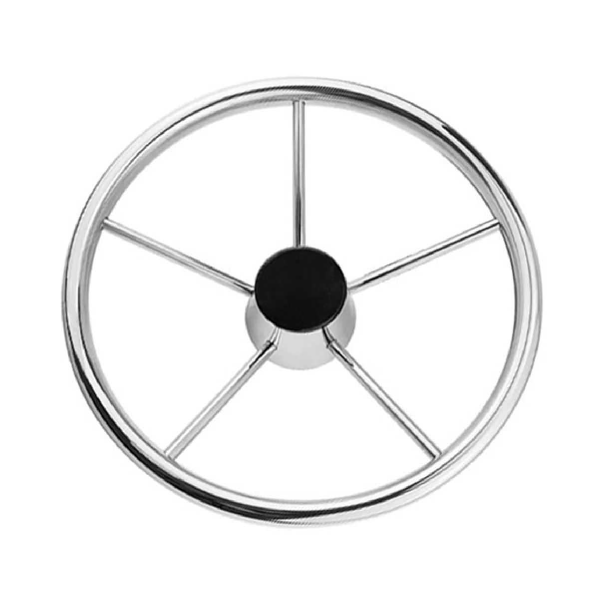 Boat Steering Wheel Stainless Steel 5 Spoke 13.5Inch for Most Marine Yacht Boat Boating Equipment Accessories