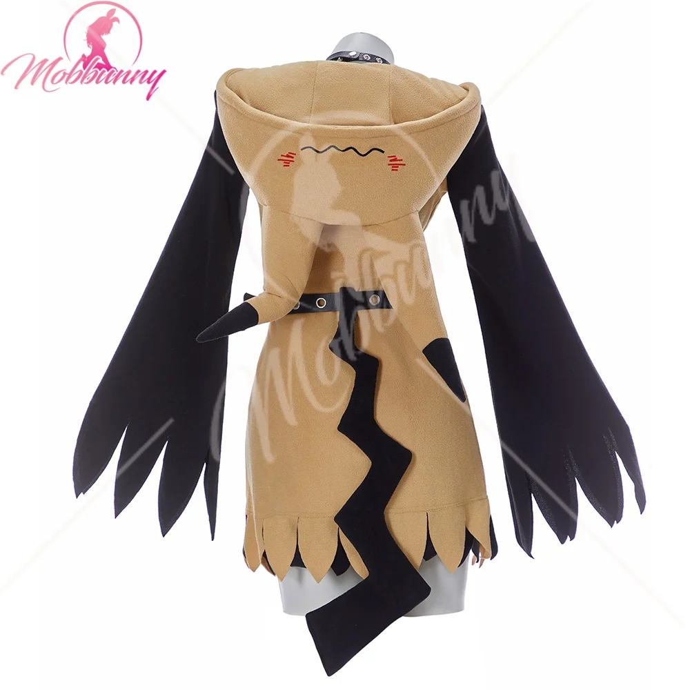 Mobbunny Women's Anime Derivative Pajama Dress Kawaii Hooded Hat Homewear Sleepwear Cosplay Costume with Belt and Tail - view 2