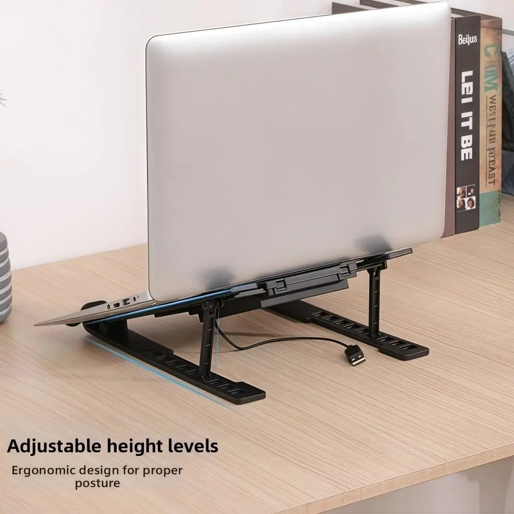 Universal Laptop Cooling Stand with Fan Adjustable Laptop Lift Stand Foldable Portable TabletPC Hanging Holder For 16-18 Inch