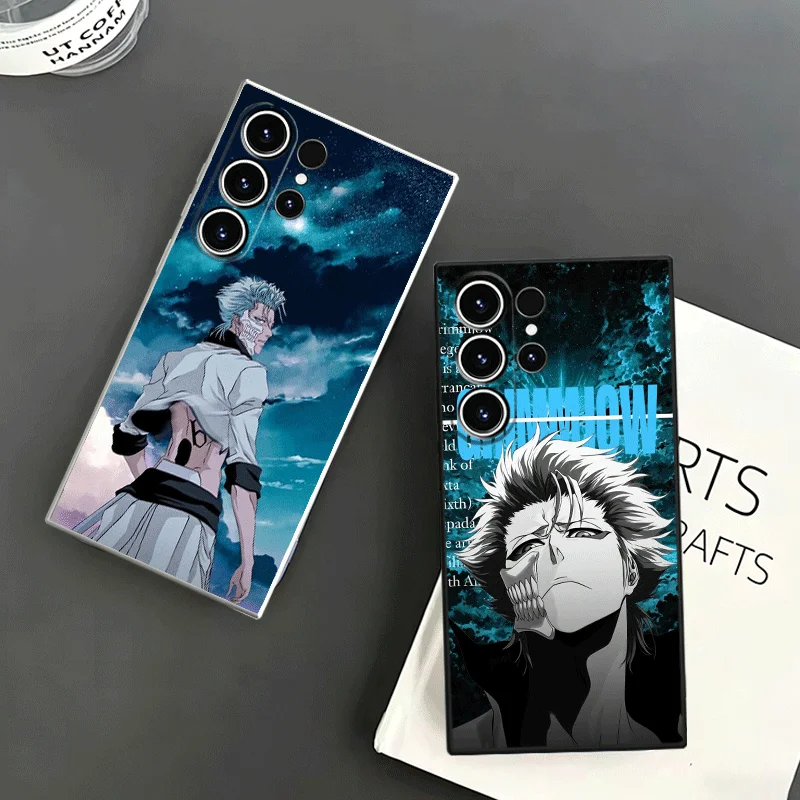 Bleach Grimmjow 6 Soft Phone Case For Samsung S24 S25 S26 Ultra S23 S22 Plus S21 S20 FE Edge + Black White Couple Cover
