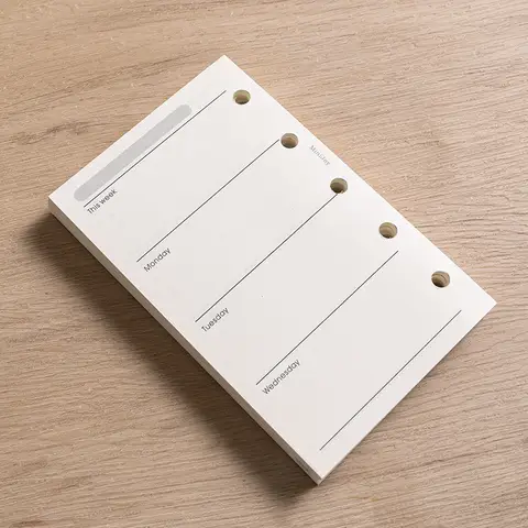 Refillable Dot Grid & Lined Paper Journal Planner Weekly Monthly Agenda To Do List Notebook Portable Office School Stationery Organizer Set