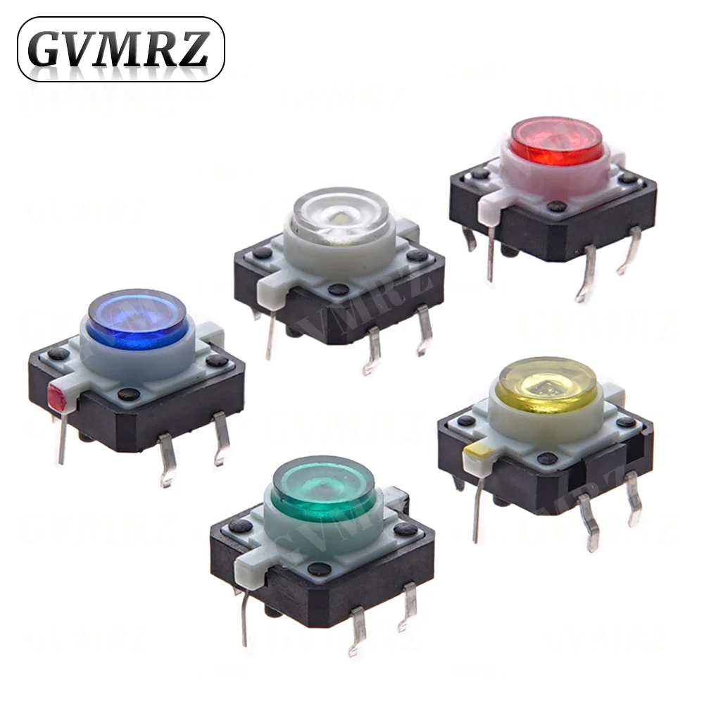 5 قطعة 12X12X7.3 اللمس مفتاح بـزر دفع لحظة اللباقة LED 5 اللون 12X12X7.3 مللي متر 12*12*7.3 مللي متر #2