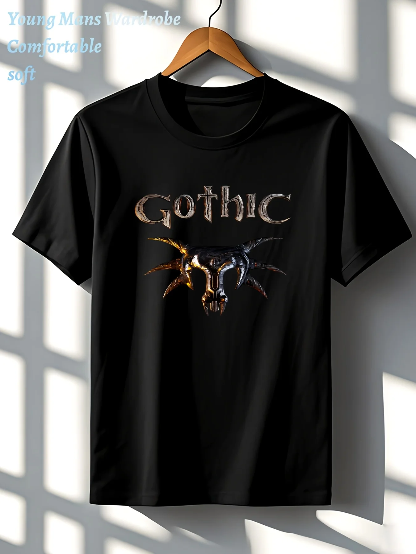Camiseta de videojuego Flying Bird and Baron de estilo gótico 2001 |   Batalla Clásica, Juego Casual Adecuado para Entusiastas de Juegos Góticos