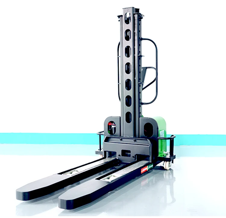 Pallet Lifter Stacker 1 Ton Walkie Stacker Electric Forklift 1.6m Lifting Height Automatic Feed 4WD Drive Solid Tire