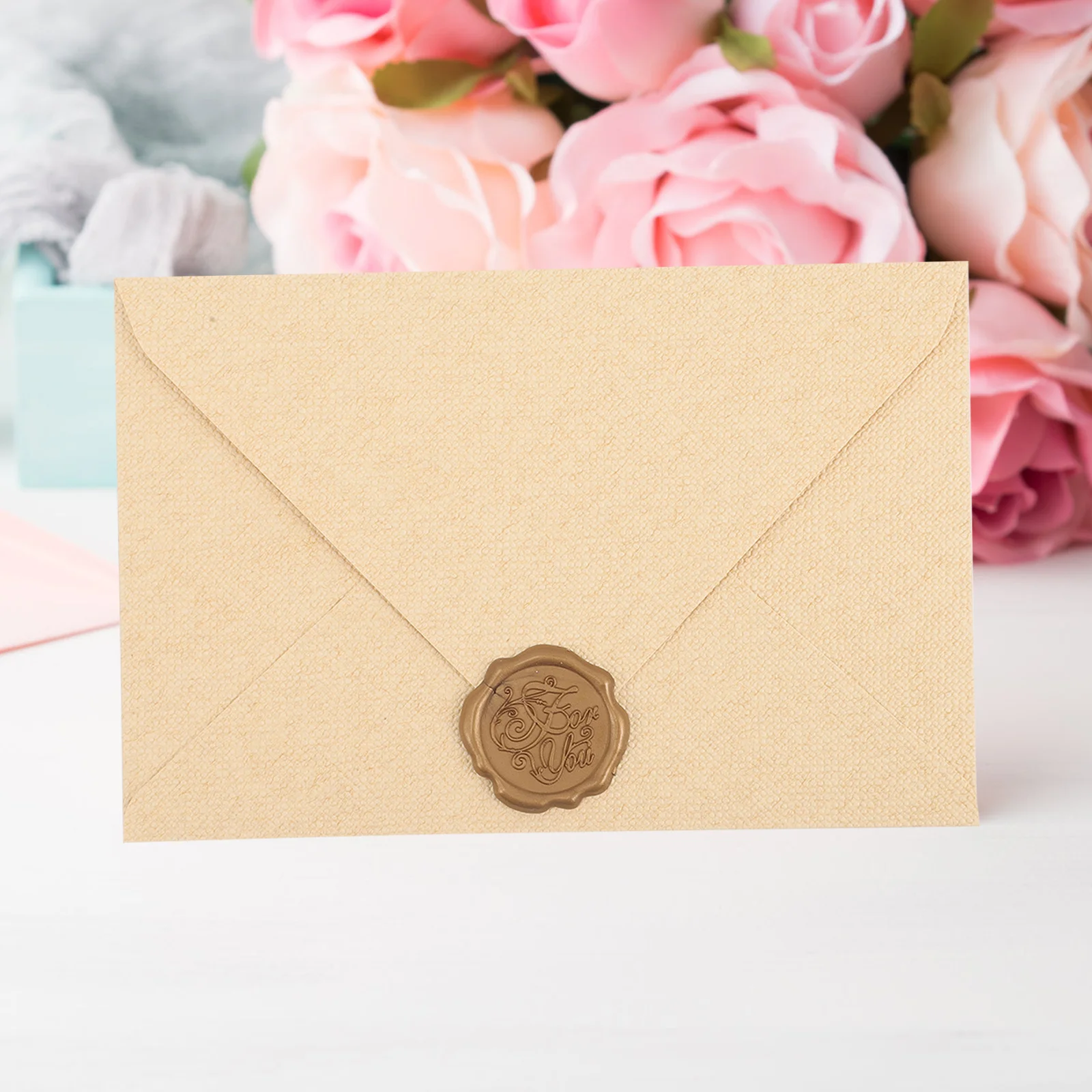 

6Sets Vintage Envelope Kit Retro Style Blessing Card Holder for Wedding Party Invitation Storage Money Gift Small Items