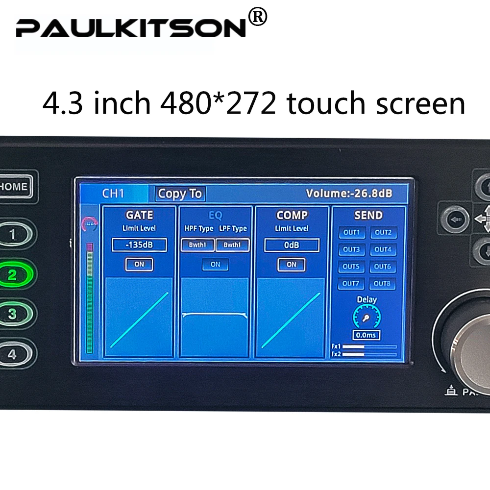 Paulkitson EX16-8 Echo Sound Mixer Digital Mixer Audio Sound Equipment Karaoke Mixer Amplifier Sound Audio System