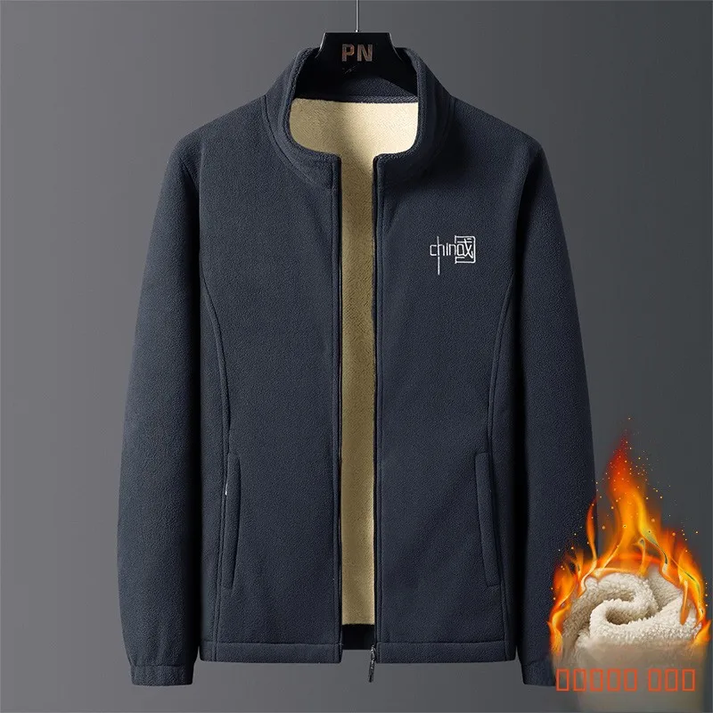 

Мужская демисезонная куртка из овечьего вельвета с флисовой подкладкой, утепленная, свободного кроя, теплая, ветрозащитная, модная, в городском стиле