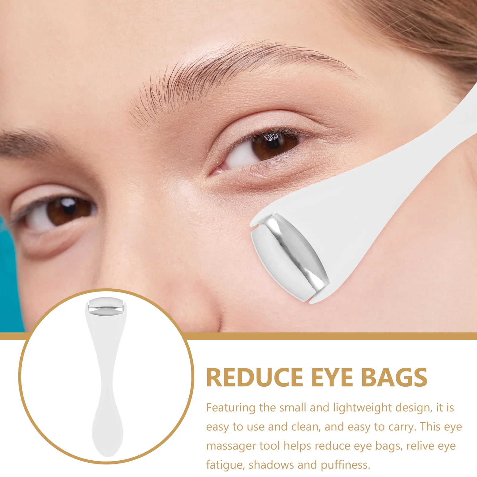 Face Massage Cream Spoon Massager Tool For Reducing Eye Bags Puffiness Small Lightweight Beauty Device Eye Cream