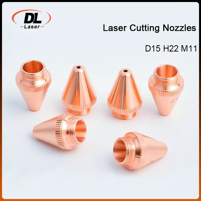 DL Laser Black King Kong Special Bevel Laser Nozzles M11 Mini Nozzles with H22 Red Copper Tips for Laser Cutting Machines