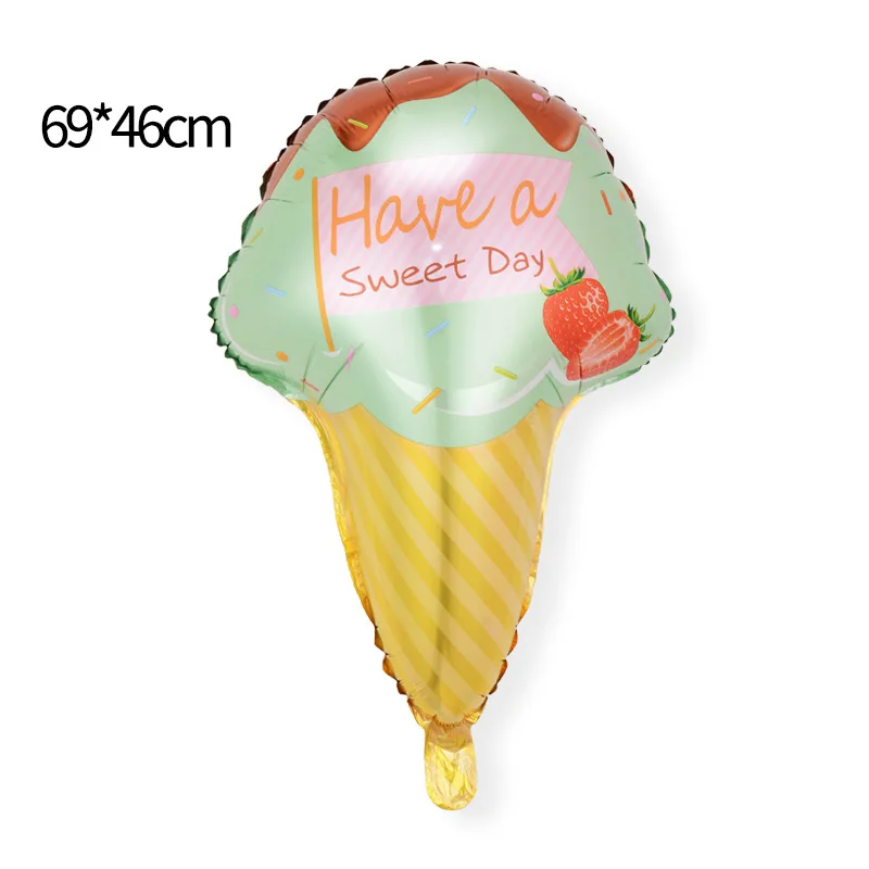 Ice cream cone popsicle popsicle sundae special-shaped balloons aluminum foil balloons ice cream party decoration