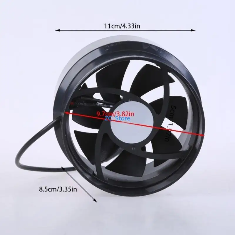 مروحة عادم KXRC موفرة للطاقة 12 فولت مخفض 110 مم 100 مم مناسبة لتهوية الحظائر والمطابخ واستخراج رائحة الرطوبة السريعة