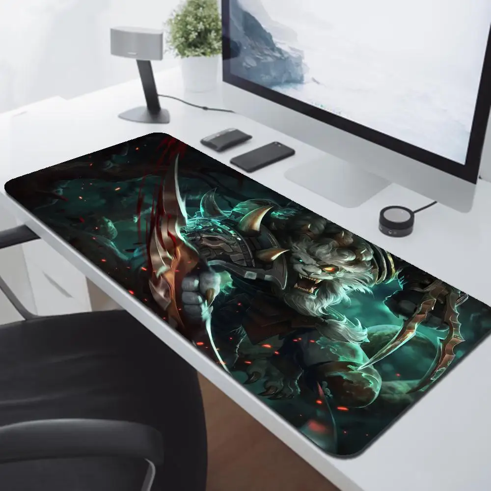 Renekton Rengar Riven Mouse Pad Cartoon Lockedge Large Gaming Pad Computer Gamer Keyboard Mouse Mat Desk Mousepad PC Desk Pad