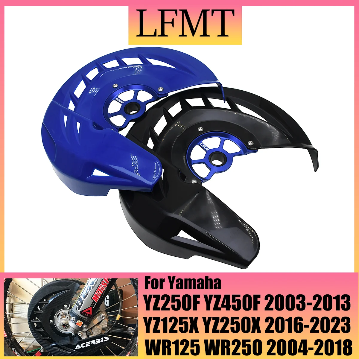 For Yamaha YZ250 YZ250F YZ450F YZ125X YZ250X WR125 WR250 WR250F WR450F YZ250FX YZ450FX 2003-2021 Front Brake Disc Guard Cover