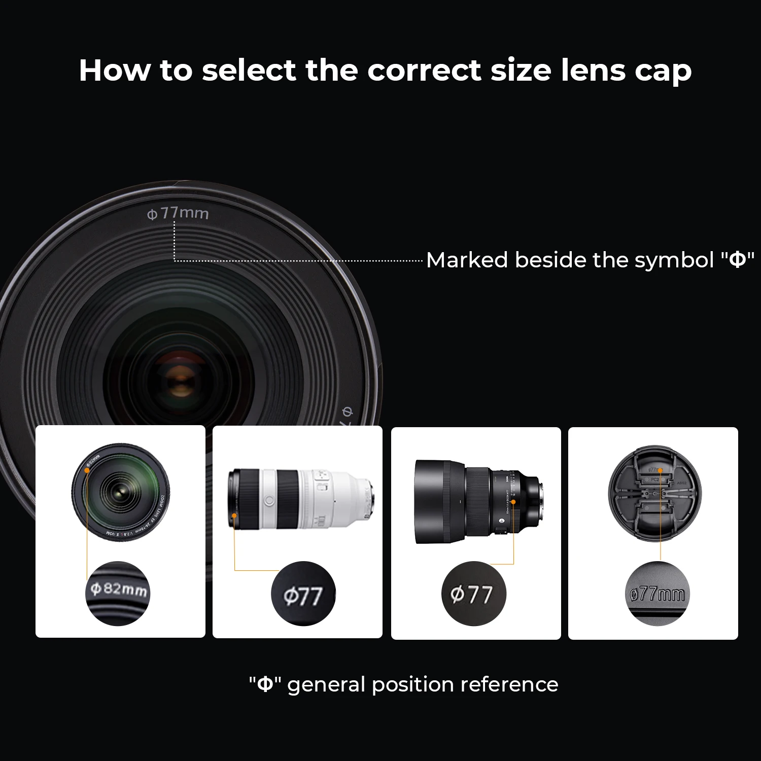 K&F CONCEPT Camera Center Lenses Cap Ordinary Lens String Vacuum Cleaning Cloth Rope Set for Canon Nikon Sony DSRL Camera Lenses
