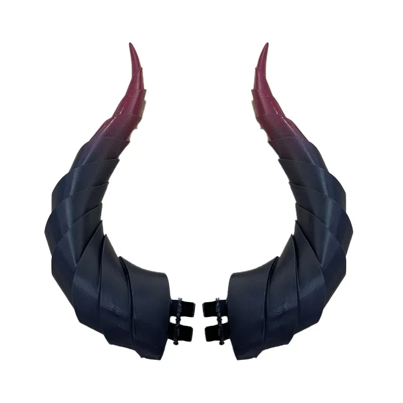 10/14/17cm Gothic Gradient Devil Horn Headband Harajuku Y2K Girl Dark Punk Devil Horns Lolita Hair Clip Cosplay Hair Accessories