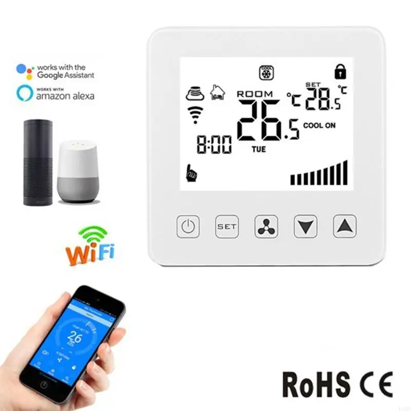 F26C Wifi for Smart Central Air Conditioning Thermostat Temperature Controller with Lcd for Touch Screen Online Control