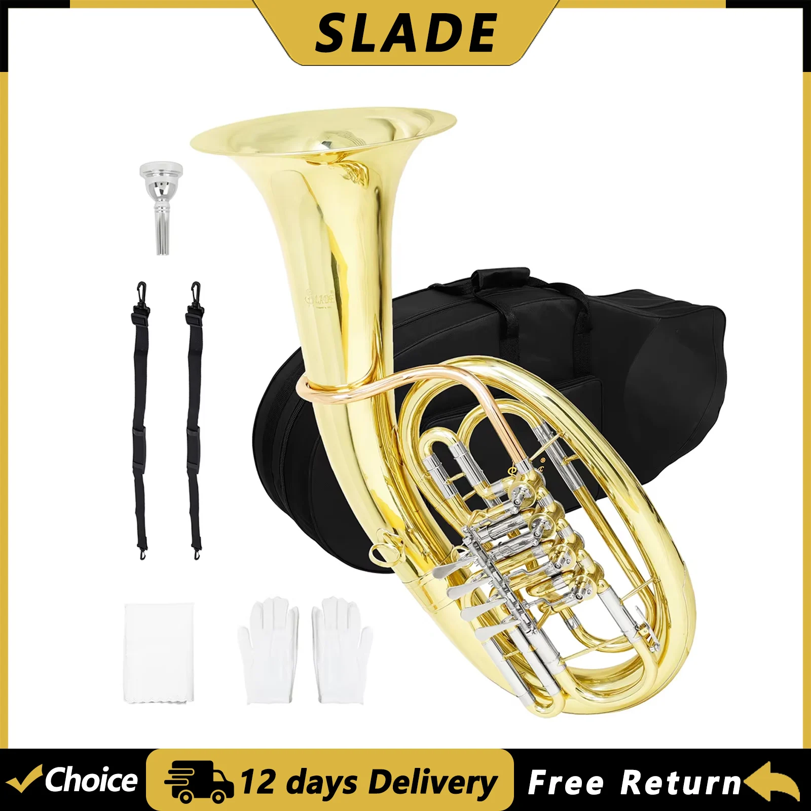 Musical Instrument Euphonium - Euphonium SLADE à 4 clés rotatives,