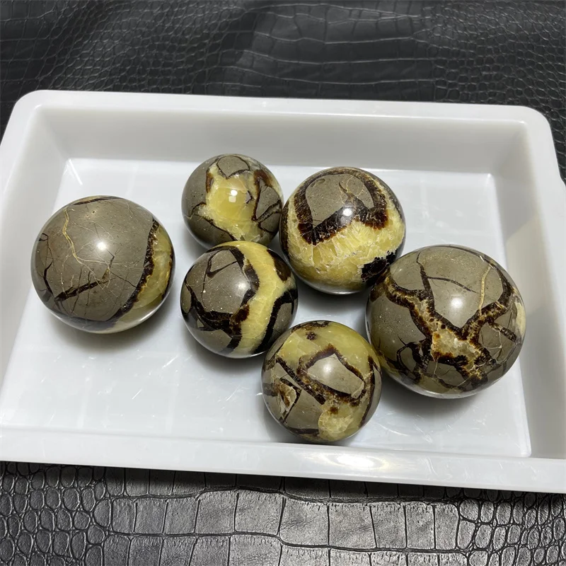 

2kg Natural Septarium Ocean Tortoise Shell Stone Crystal Ball Healing Sphere For home Decoration