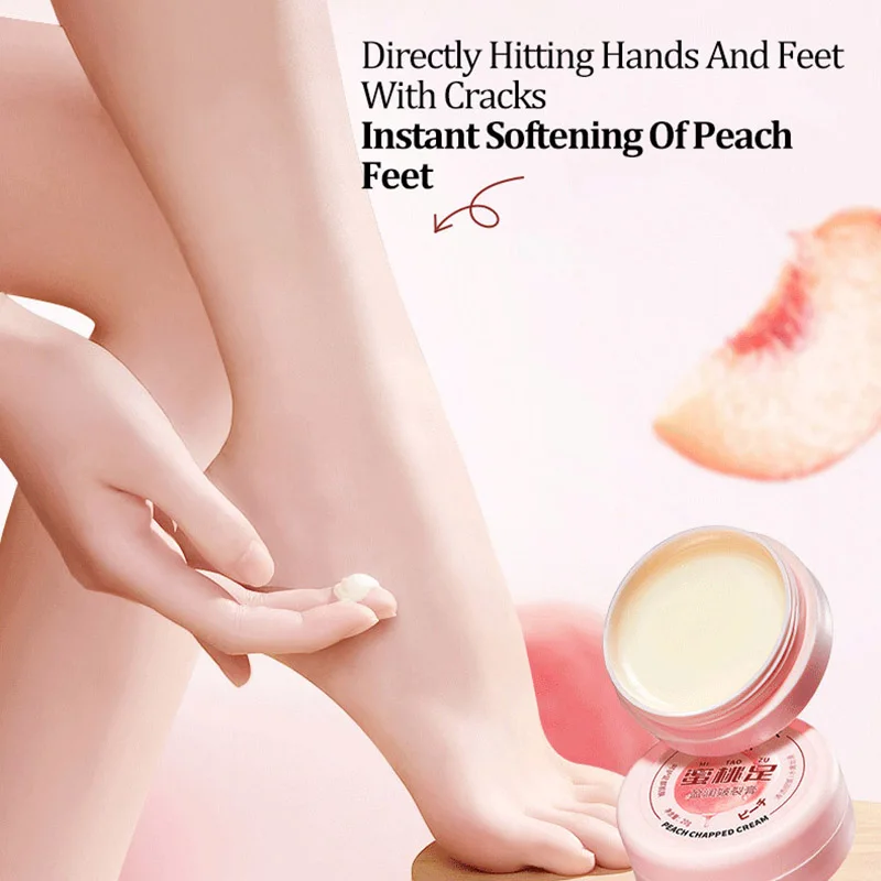 SADOER Peach Moisturizing Foot Cream Anti Cracking Frost Protetion Nourishing Heel Cracked Repair Dead Skin Removal Feet Care