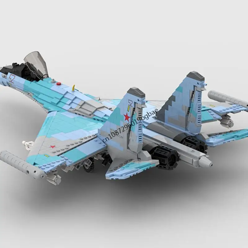 2013PCS WW2 Military MOC 1:35 scale Su-35 Flanker aircraft model DIY creative ideas Fighter Plane ChildToy Assembly Puzzle Gift