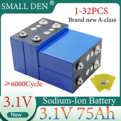 3.1V 75Ah Sodium-Ion Grade A battery Low temperature discharge DIY 4S 8S 12v 24v 48v Motorcycle E-Car travel Solar inverter RV