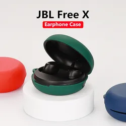 Silicone Earphone Case Sleeve For JBL Free X Soft Wireless Bluetooth Headphone Charging Box Protective Cover With Metal Hook