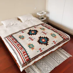 Homestay Boho Theme Throw Blanket for Home Decor and Outdoor Activities Bed Plaid Blankets & Throws Sofa Bedspread, Sofa cover