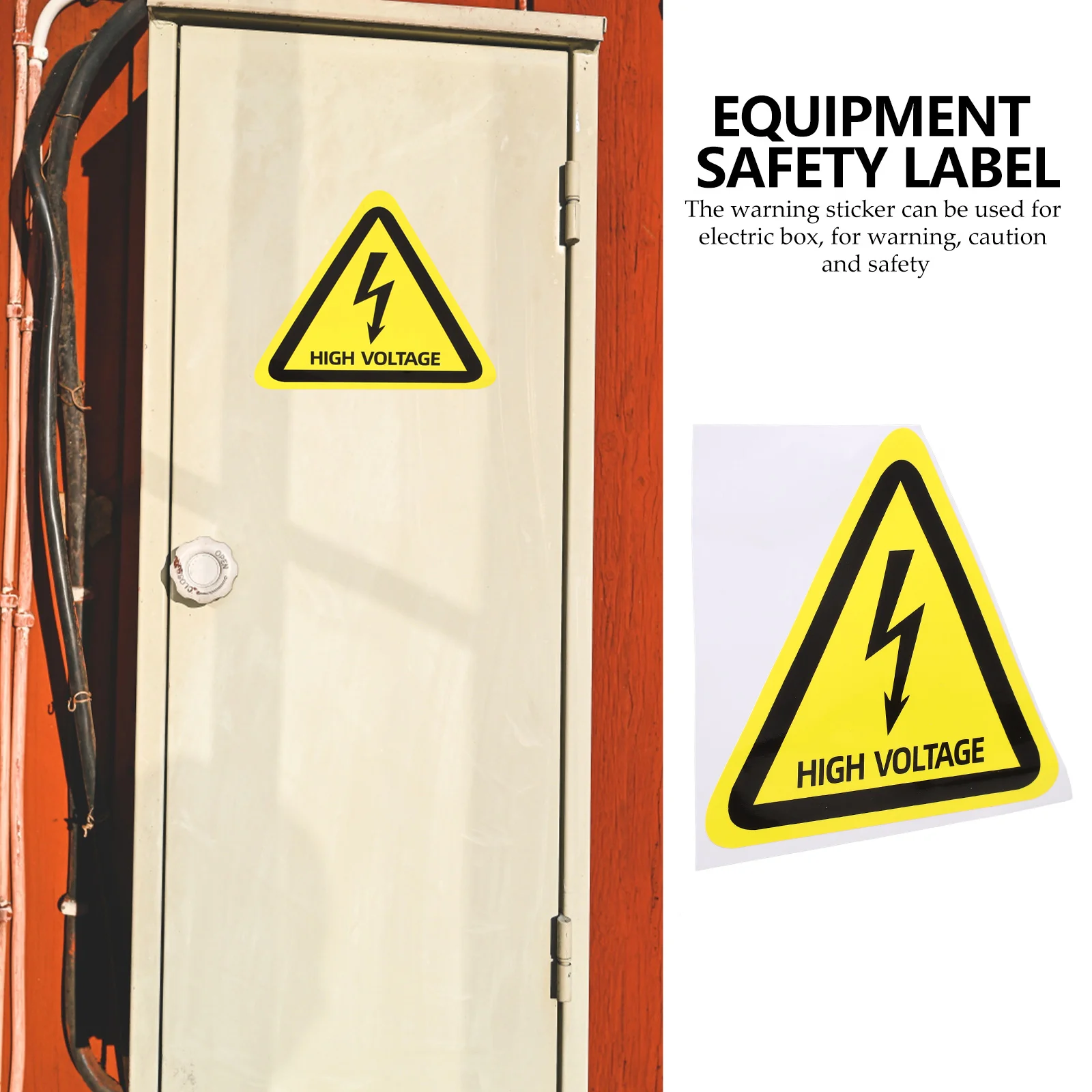 High Voltage Electricity Sign Panel Stickers Labels Electrical PP Self-adhesive Caution