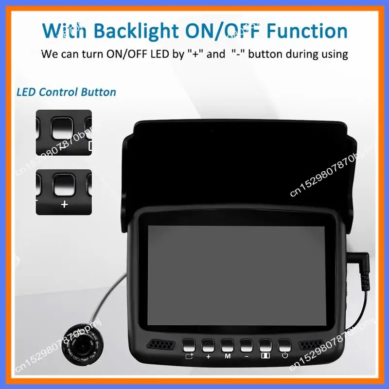 

BAAE For Ice Fishing 1000Tvl Fish Finder Underwater Video Camera 4.3In Lcd Display 8Pc Led Night Vision Turn Off Function(EU)