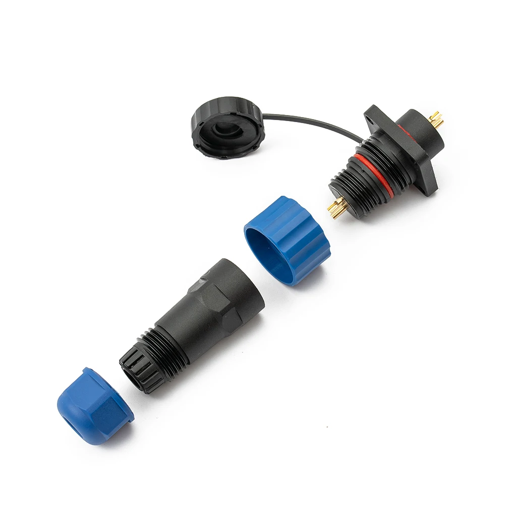 IP68 Rated SP16 Square Connector with 29 Pin Socket for Use in Garden Lighting Stage Lighting and Mechanical Equipment