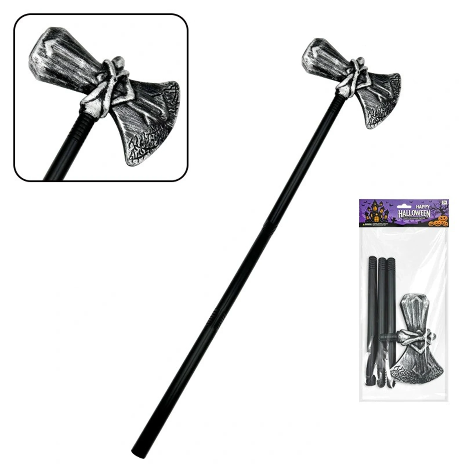Halloween Skull Axe Scepter Decoration Props for Halloween Cosplay Theme Party Stage Performance 3