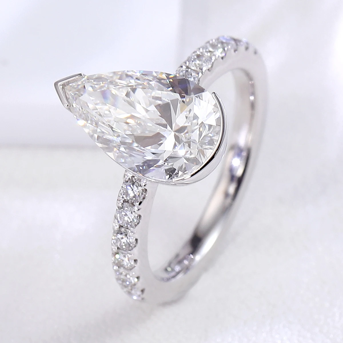 Provence Luxury Solitaire Ring half band 9K10K Gold IGI 3ct Lab Diamond wedding bands Engagement cocktail Fine jewelry Gifts