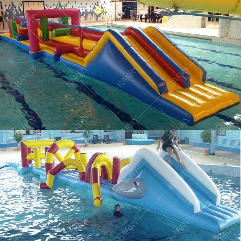 Swimming Pool Water Park Water Inflatable Obstacle Game Inflatable Water Obstacle Course for Sale Challenge Game