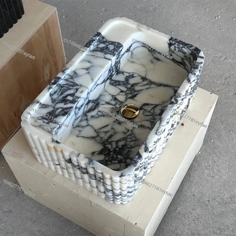 

Элегантная современная мраморная раковина для ванной комнаты, умывальник для виллы, стильные столешницы