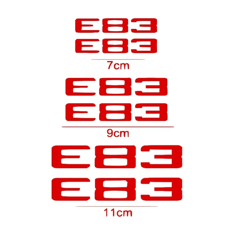Car Styling for BMW E83 Logo E Class Glue Emblem 6Pcs/set PET Vinyl Film Decals Car Brake Caliper Sticker Decoration
