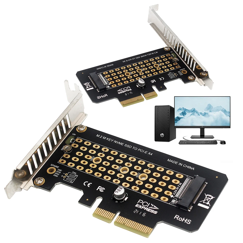 M.2 NVME SSD から PCIe 4.0/3.0 X4 アダプターカード 32Gbps フルスピード デスクトップ PC 用 2280/2260/2242/2230 M.2 NVMe SSD 用