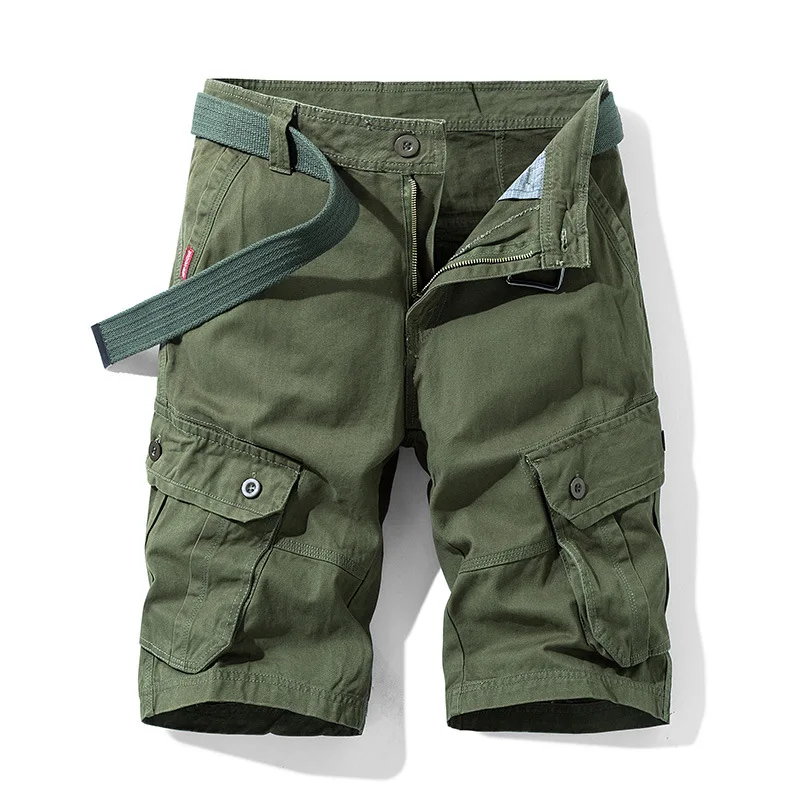 High Quality Men Cotton 100% Cargo Shorts New Summer Man Multi Pockets Casual Shorts Jogger Sportswear Pants Male Shorts Pants - Image 5