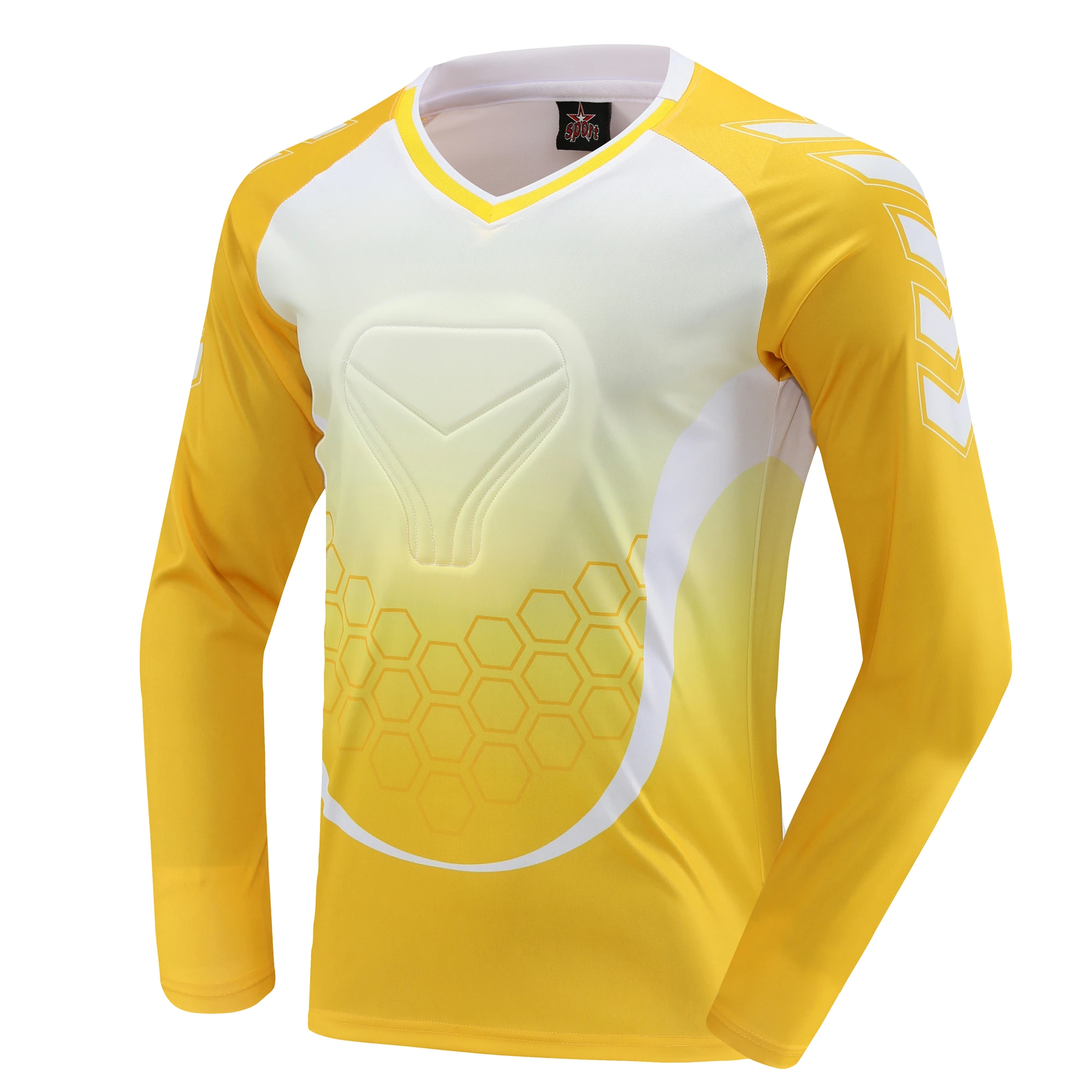 NEW Men's Football Goalkeeper Shirt Top Football Goalkeeper Shirt Rugby Shirt Sports Set Elbow Chest Protector