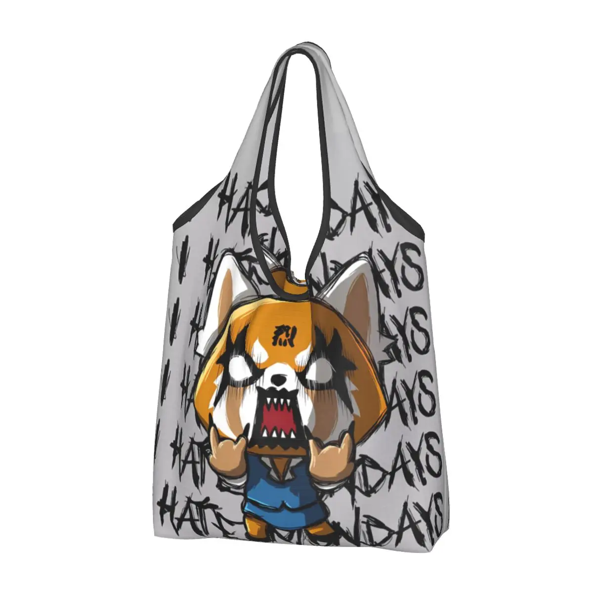 

Aggretsuko4 Shopper Bag Travel Handbags Ladies Graphic Design Shopping Bags Novelty Polyester Tote Bag