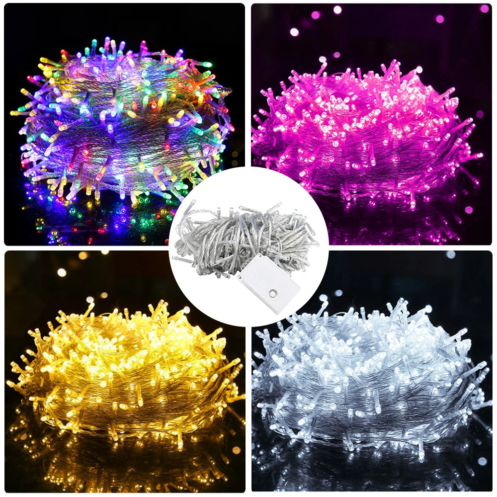 AC 220V 110V 10M 100 LED Fairy Lights String Waterproof Christmas Garland Bedoom Garden Party Holiday Wedding Decoration