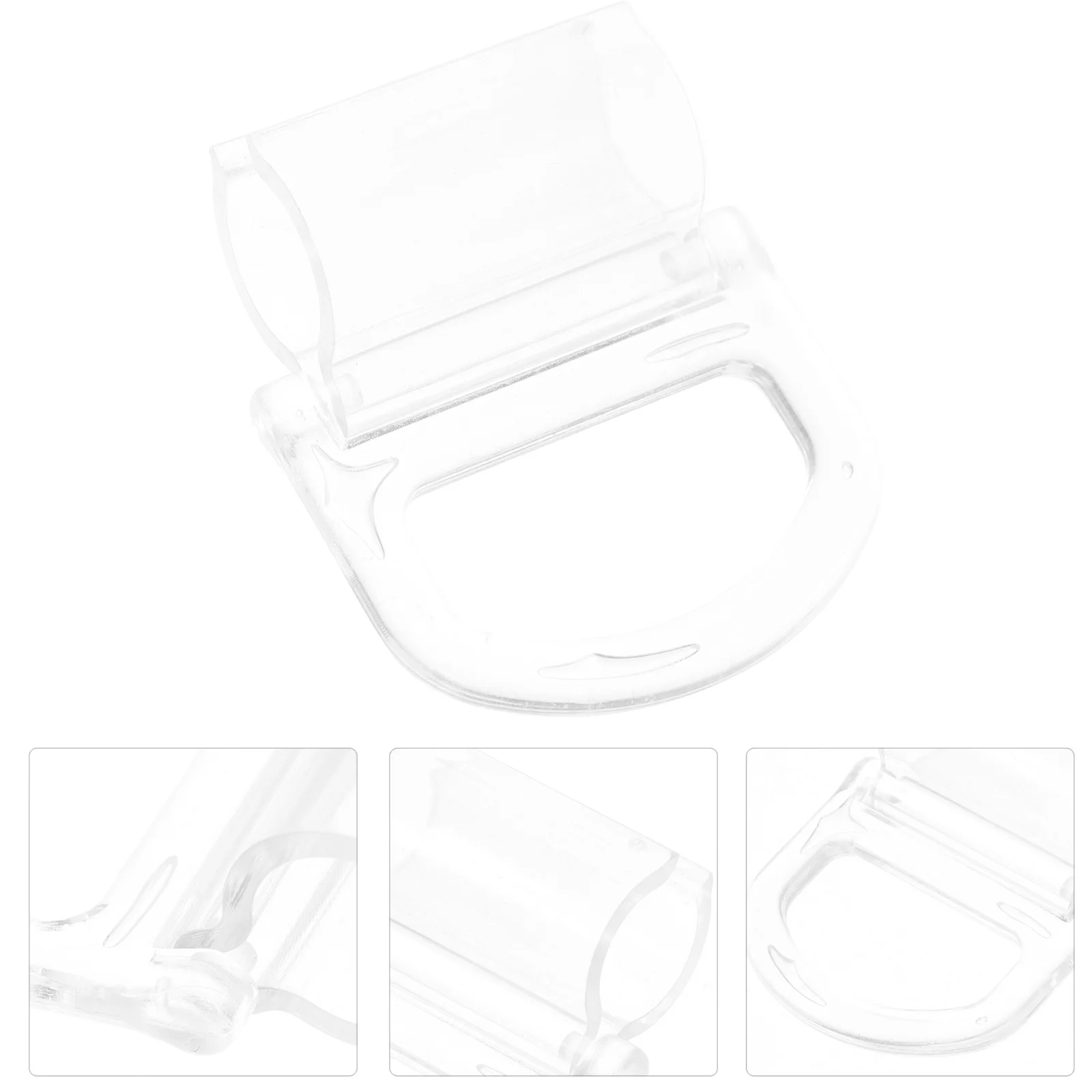 

10pcs Roller Shade Pull Handles Transparent For 15Mm Rods Easy Operation Maintenance Lightweight Abs Plastic Cordless