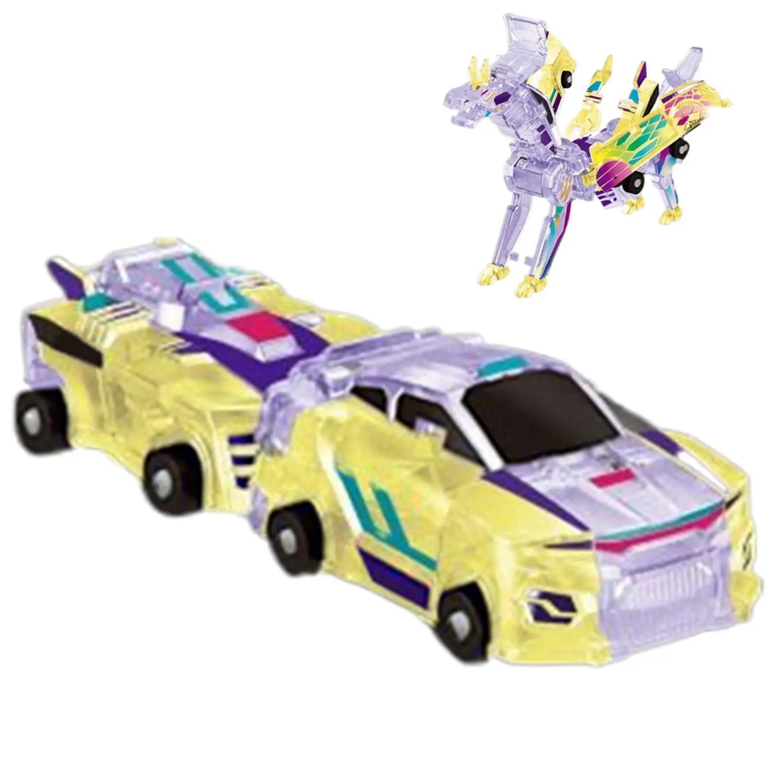 Magnetic Dinosaur Pull Back Cars 4Packs Collision Transforming Dragon Vehicle Toys for Toddlers Age 3-5, Birthday Christmas Gift