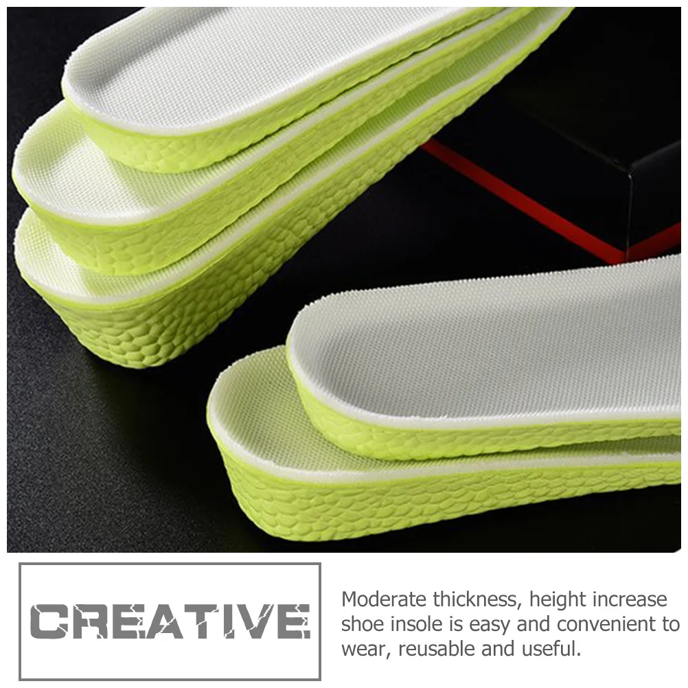 

1 Pair Height Increase Insoles Moderate Thickness Soft Breathable For Men Sports Shoes Insole Insert