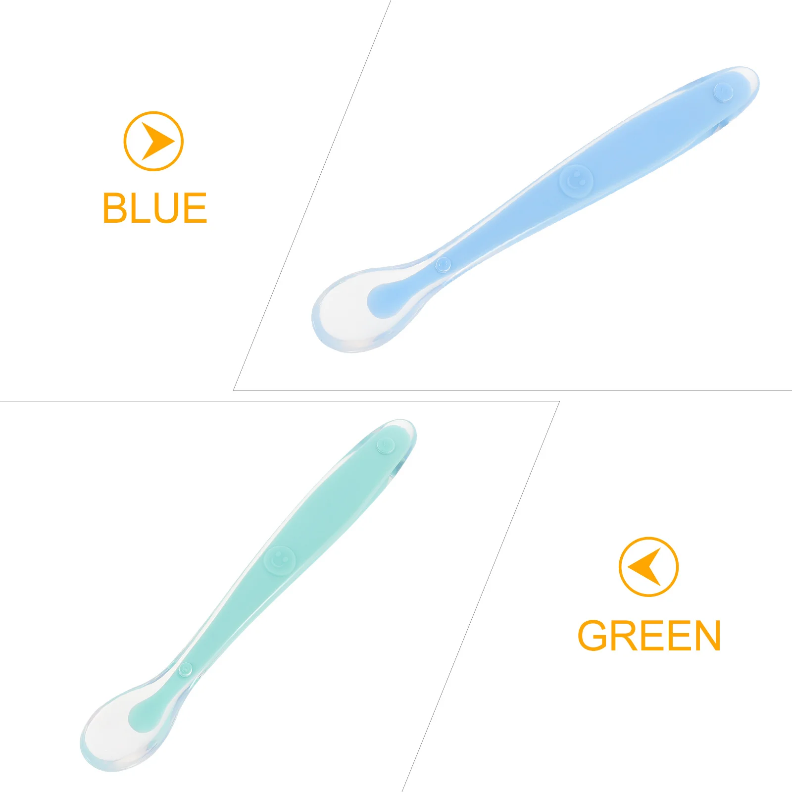 

2Pcs Baby Silicone Feeding Spoons Training Utensils Storage Box Toddler Self Eating Set Baby Spoon Toddler Spoon