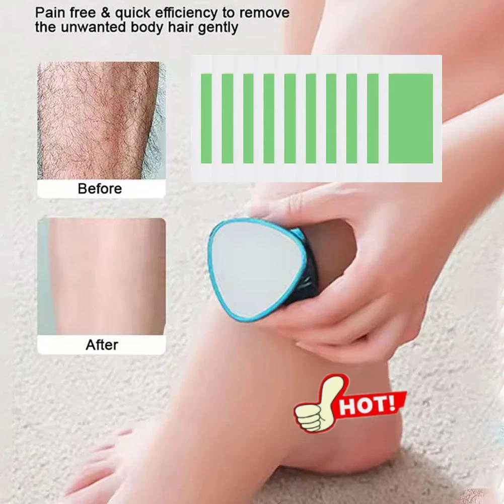 HOT Crystal Painless Physical Hair Removal Eraser Glass Hair Remover Epilator Safe Easy Cleaning Reusable Body Care Depilation
