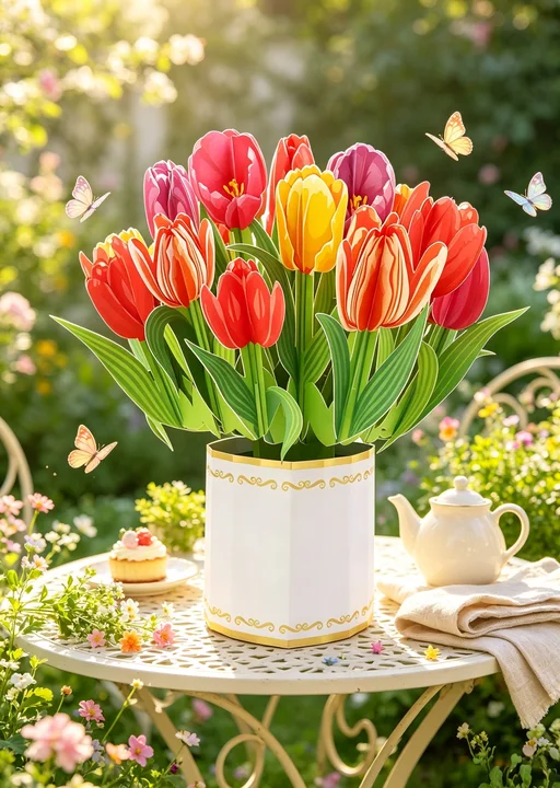 Event & Party Supply Photos - بطاقة تهنئة ثلاثية الأبعاد بتصميم باقة