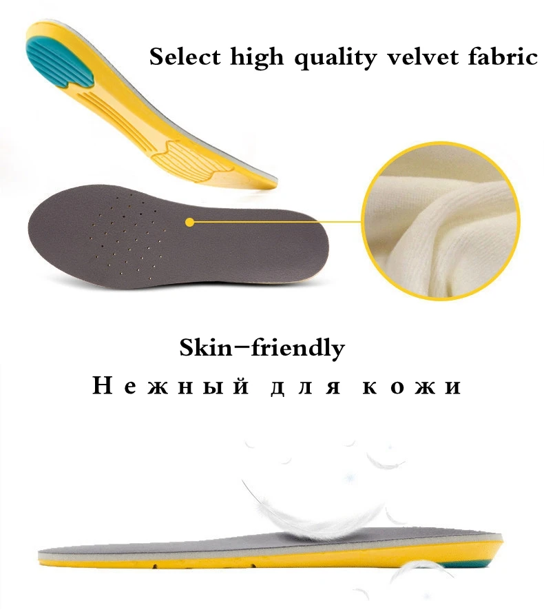 1 Pair Orthotic Shoes & Accessories Insoles Orthopedic Memory Foam Sport Support Insert Woman Men shoes Feet Soles Size 35-45