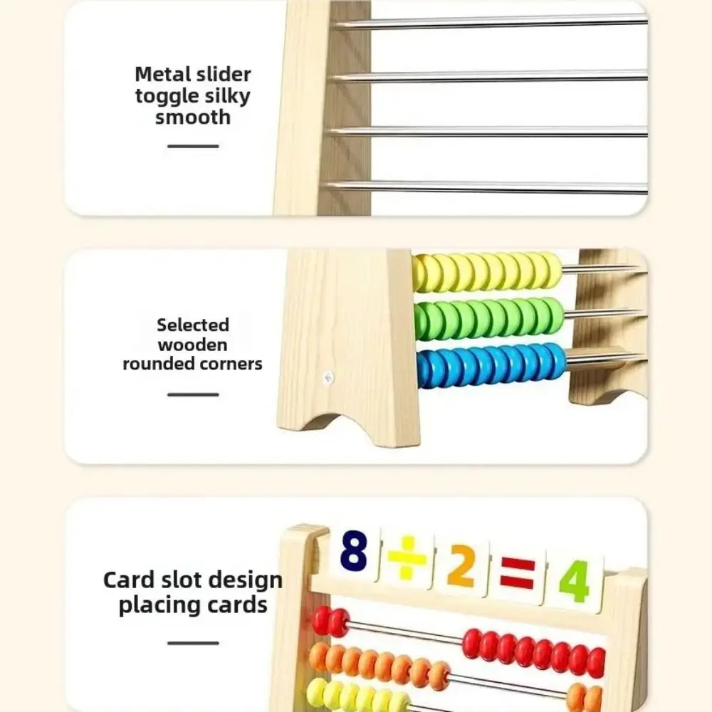 Calculating Beads Wooden Educational Counting Wooden Counting Number Arithmetic Abacus Montessori Colorful Beads Math Learning